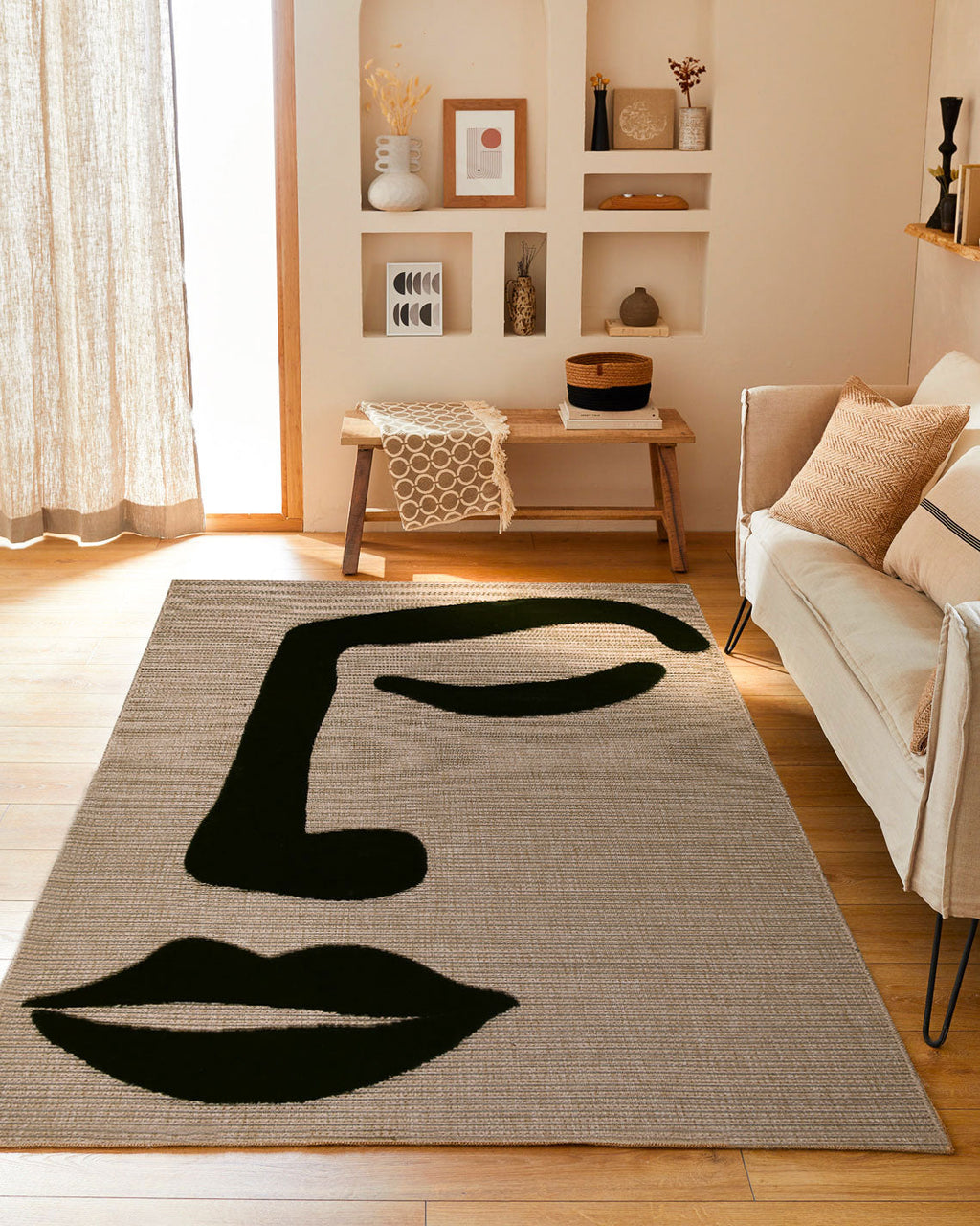 Tapis Palma 9493 - Motif Graphique - Noir - Intérieur