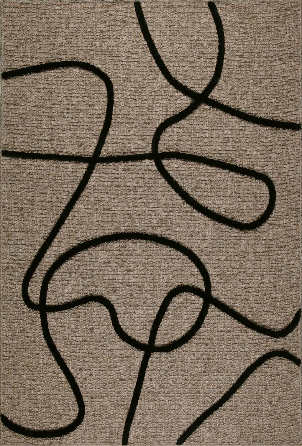 Tapis Palma 9494 - Motif Graphique - Noir - Intérieur