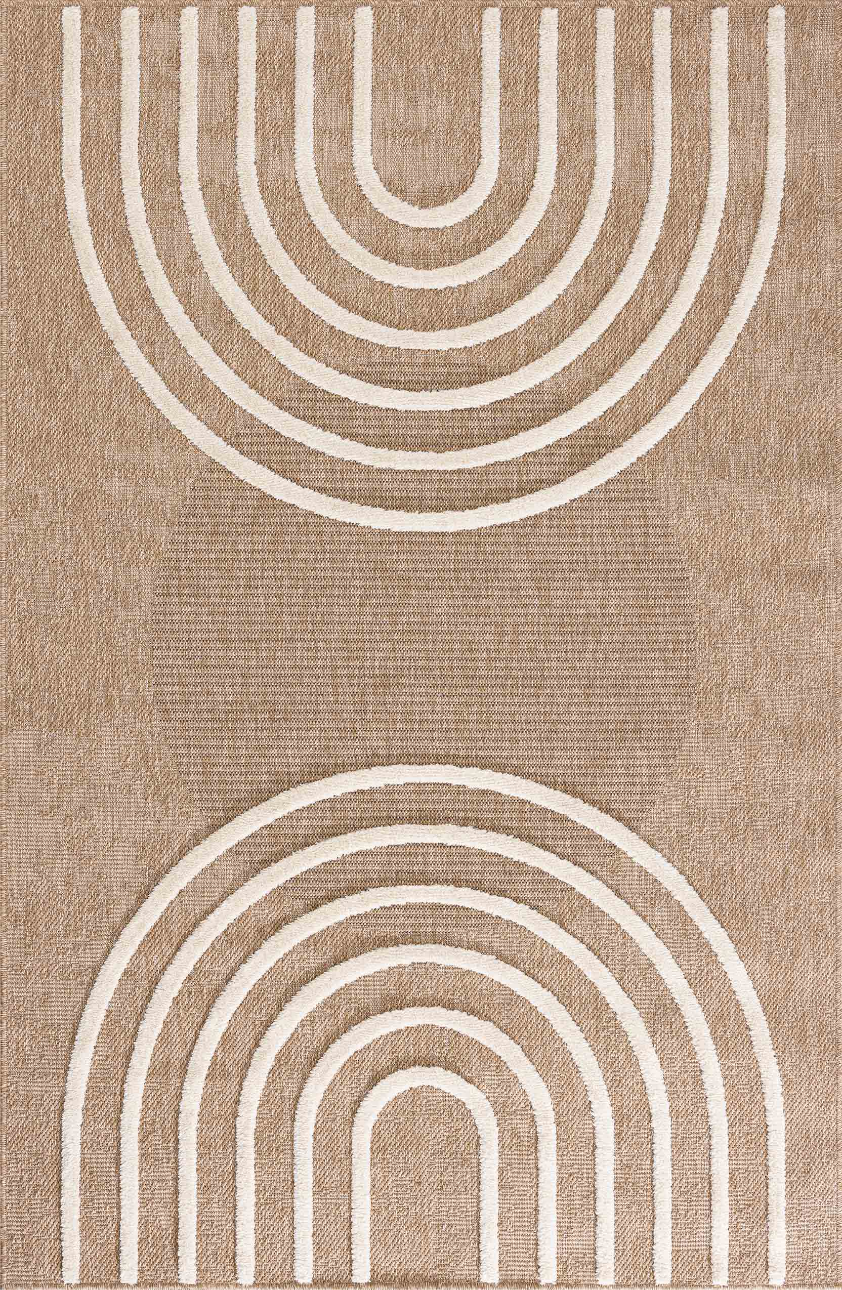 Tapis aspect jute - Palma - Motif en arc-de-cercle PALMA
