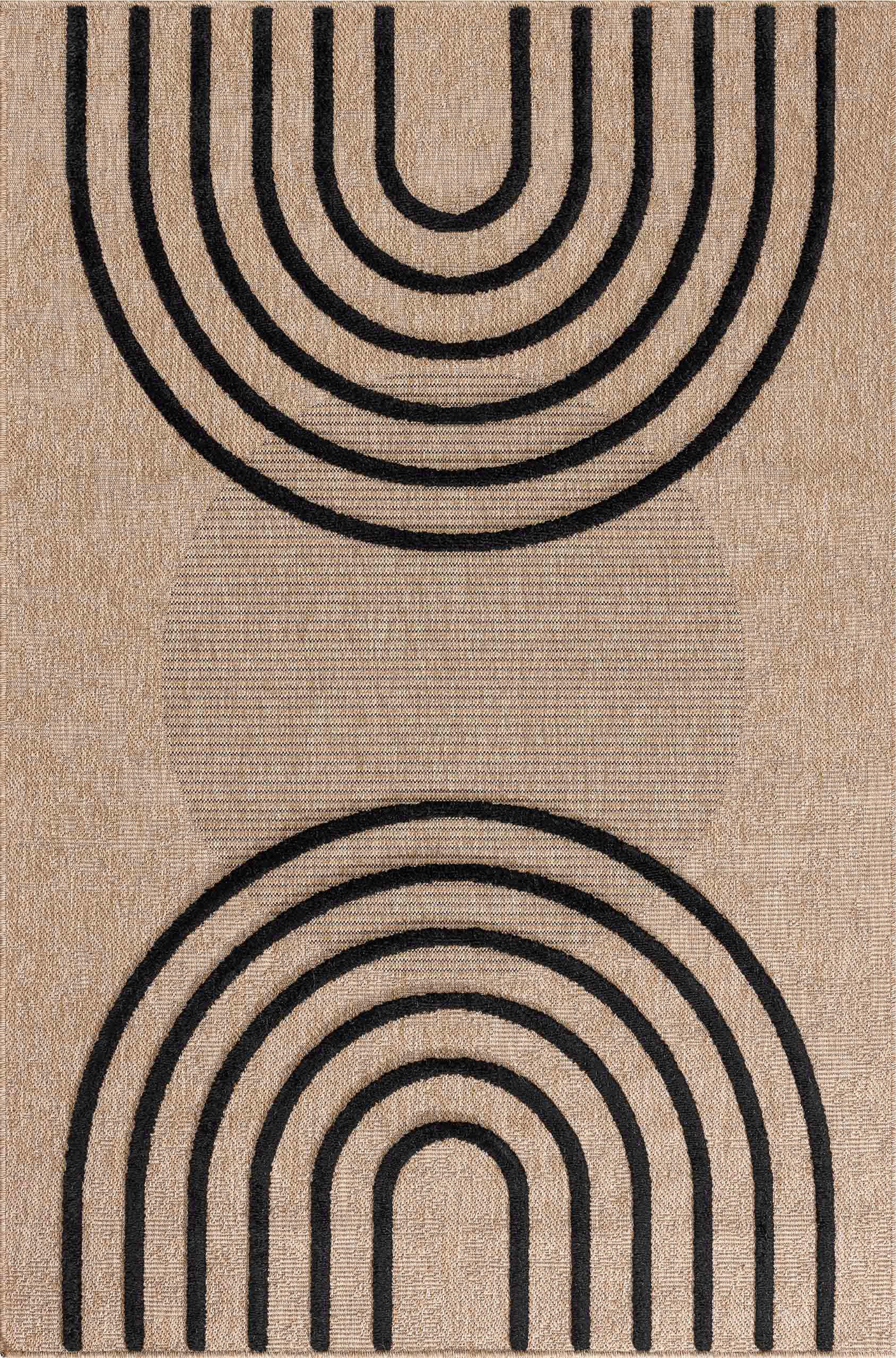 Tapis Palma 9495 - Motif Graphique - Noir - Intérieur