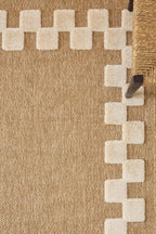 Tapis aspect jute - Palma - Motif bordure de damier (Copie) PALMA