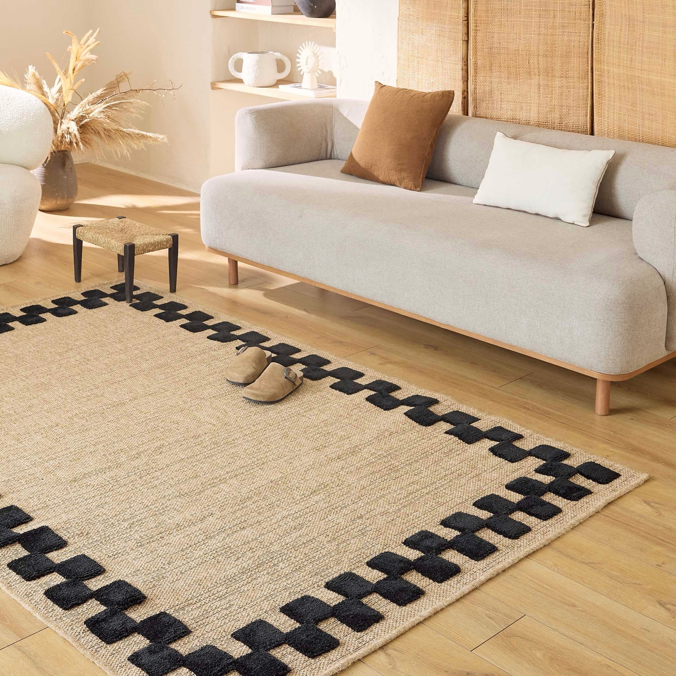 Palma - Tapis D'Intérieur - Polypropylène Et Polyester - Noir
