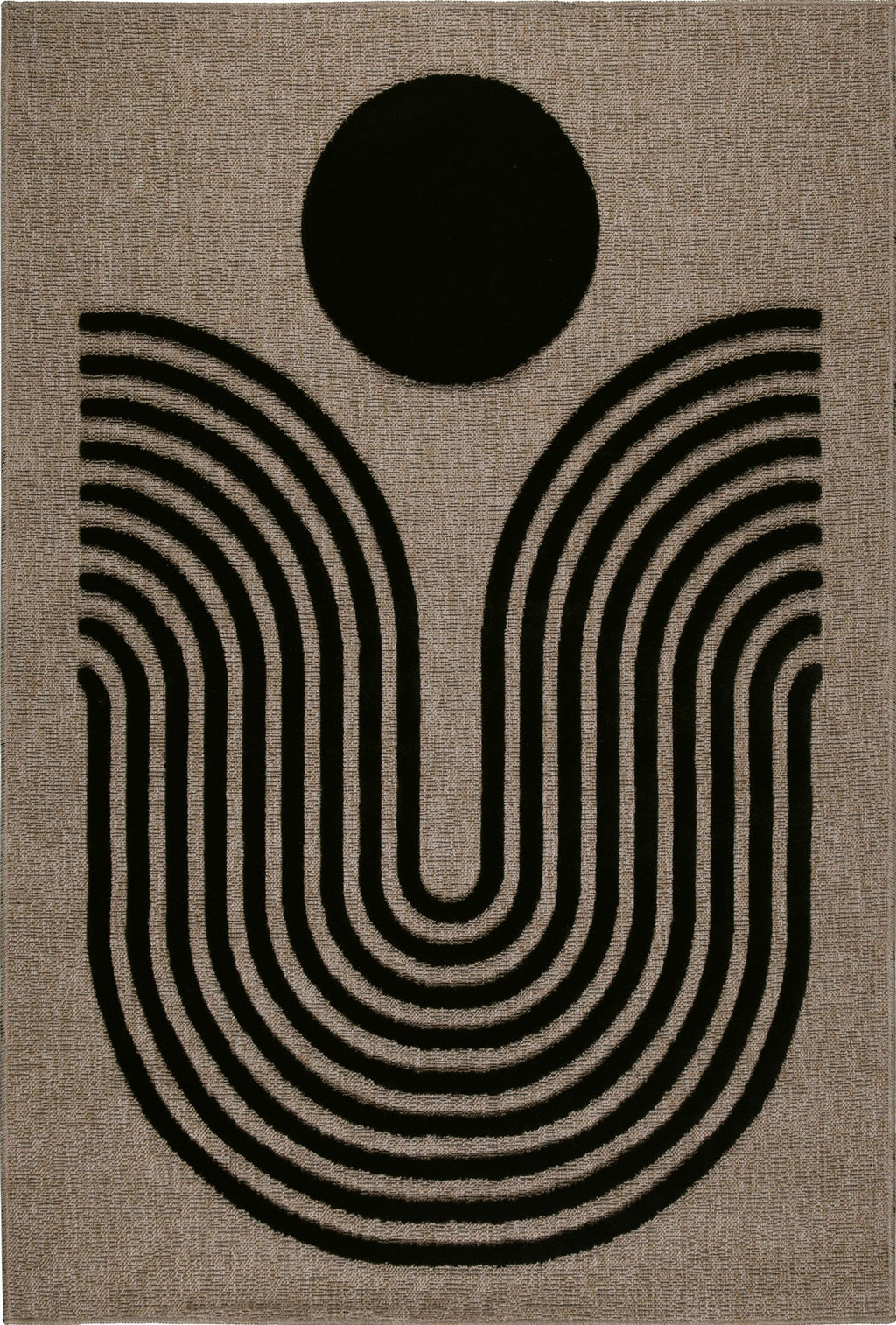 Tapis Palma 9499 - Motif Graphique - Noir - Intérieur
