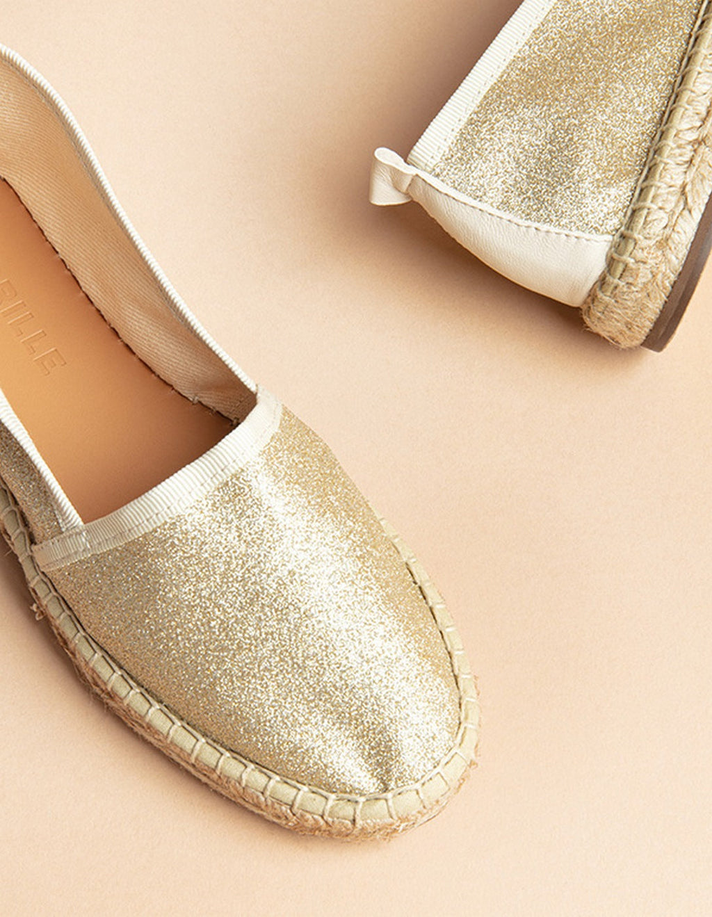 Espadrilles Plate Paloma - Paillette Dore - Femme