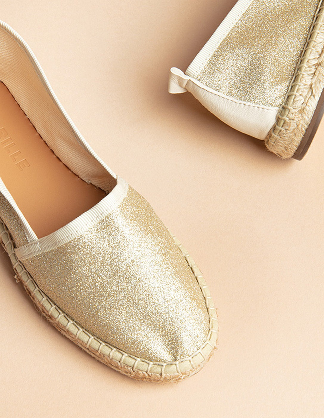 Espadrilles Plate Paloma - Paillette Dore - Femme