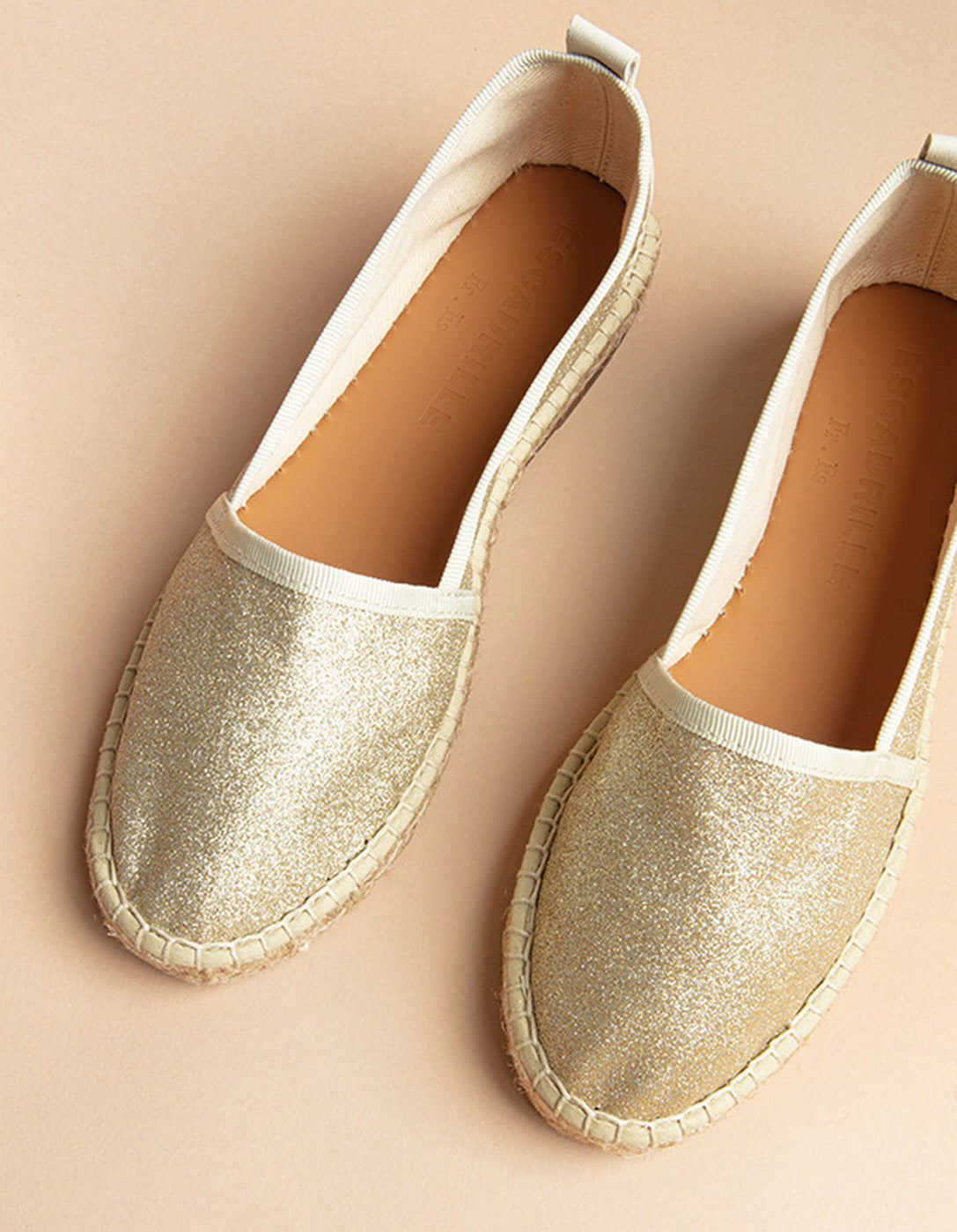 Espadrilles Plate Paloma - Paillette Dore - Femme