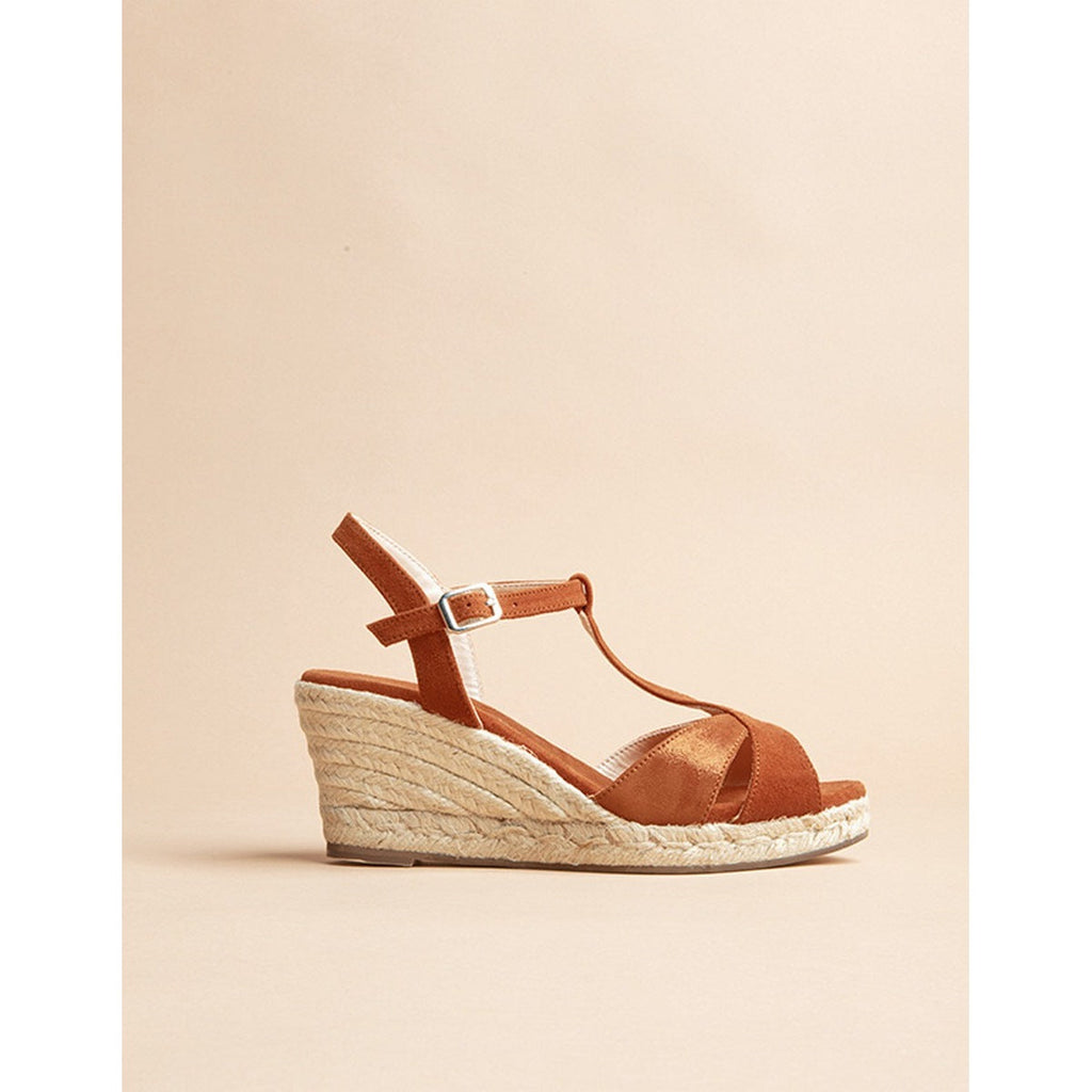 Espadrilles Talon Palombaggia - Daim Marron - Femme