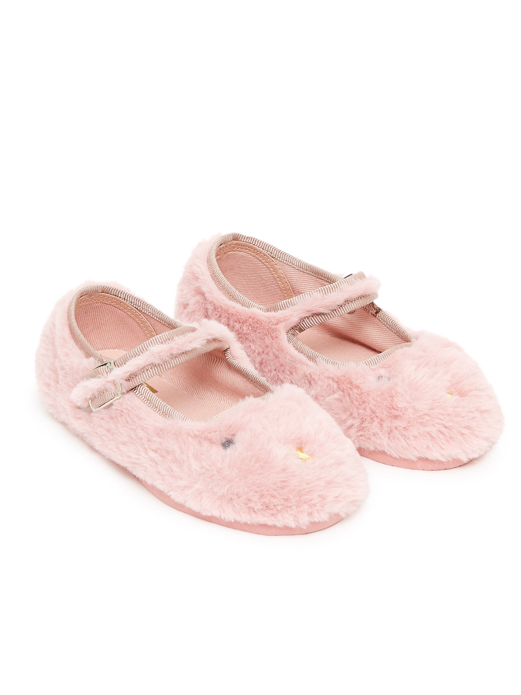 Chaussons - Mia Immitation Fourrure Rose
