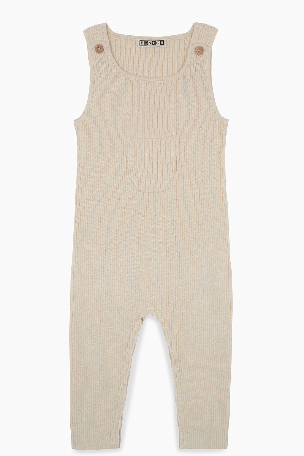 Salopette - Naissance Beige Bébé En Maille