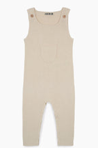 Salopette - Naissance Beige Bébé En Maille