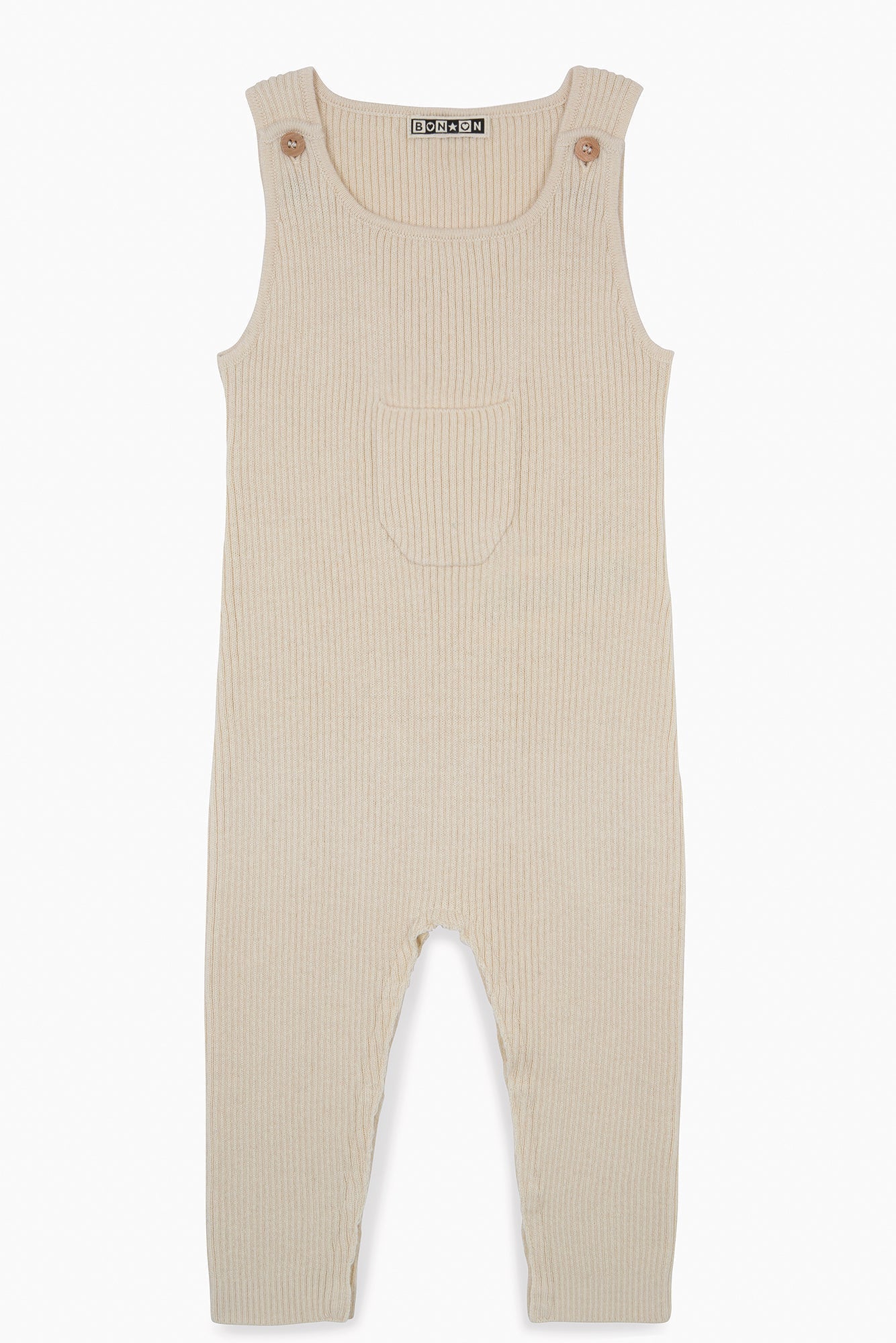 Salopette - Naissance Beige Bébé En Maille