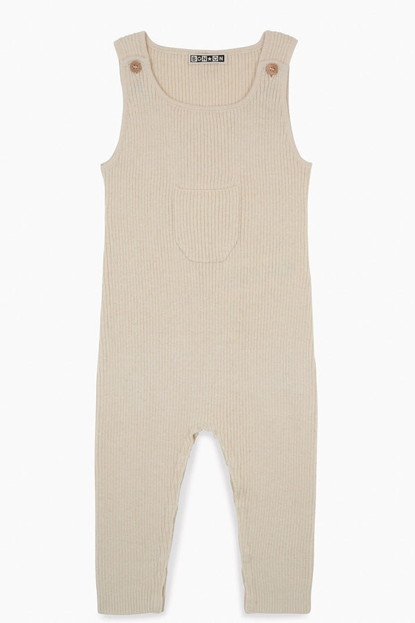 Salopette - Naissance Beige Bébé En Maille