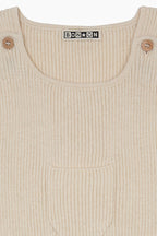 Salopette - Naissance Beige Bébé En Maille