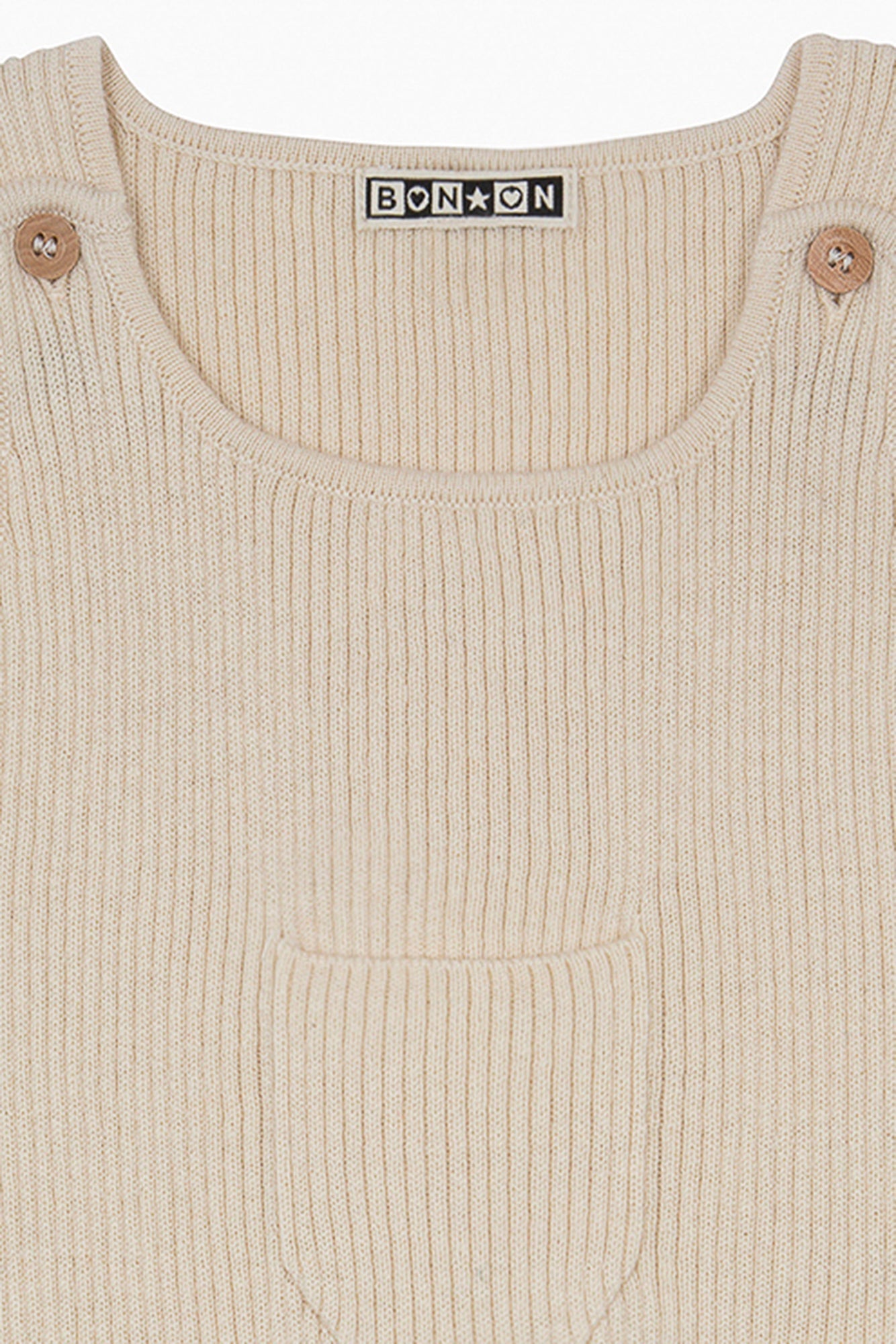 Salopette - Naissance Beige Bébé En Maille