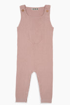 Salopette - Naissance Rose Bébé En Maille