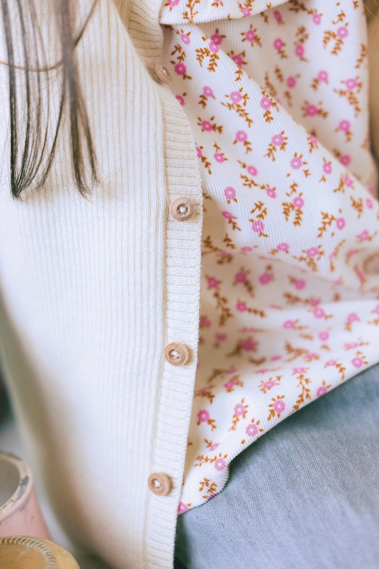 Cardigan - Minot Beige Bébé En Maille