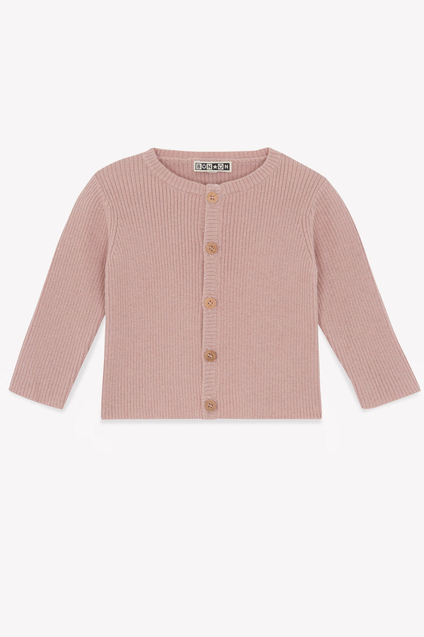 Cardigan - Minot Rose Bébé En Maille