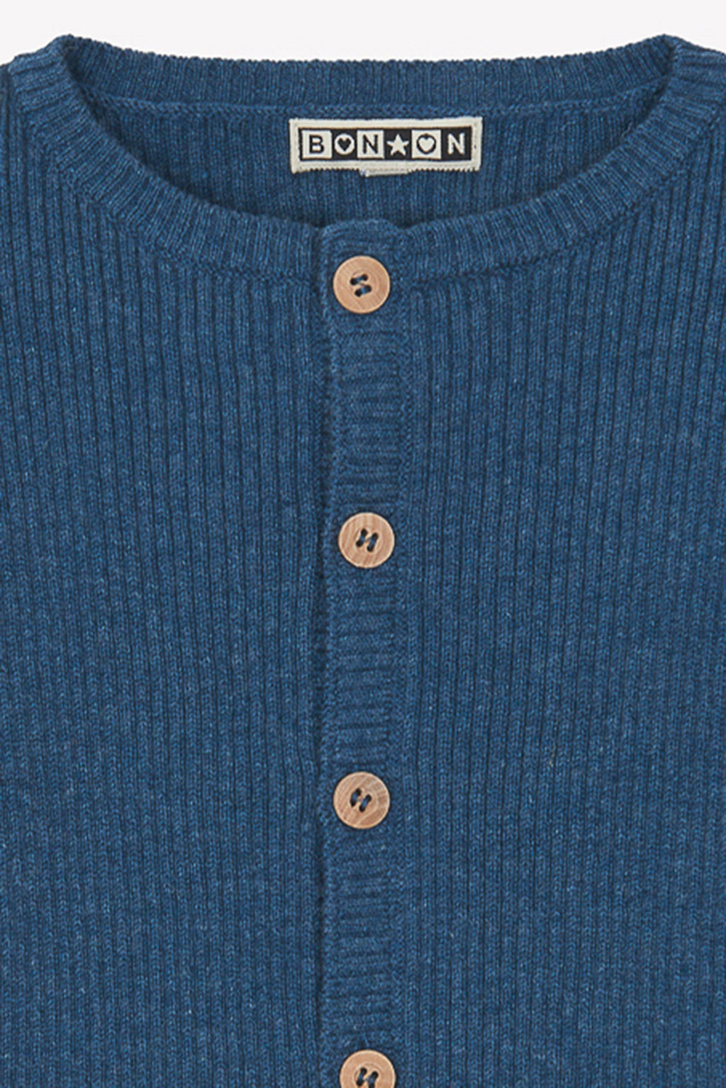 Cardigan - Bleu Bébé En Maille