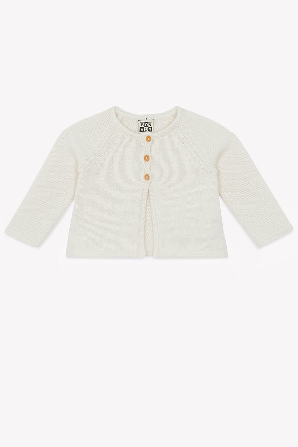 Cardigan - Beige Bébé En Maille
