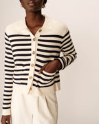 Cardigan Pam - Rayures Ecru