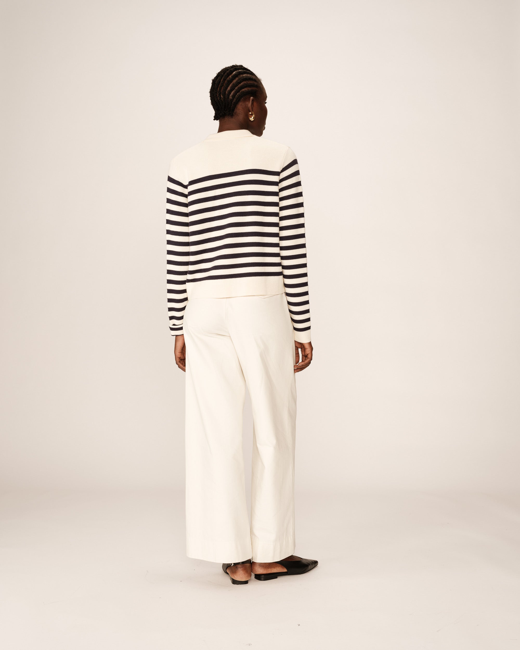 Cardigan Pam - Rayures Ecru