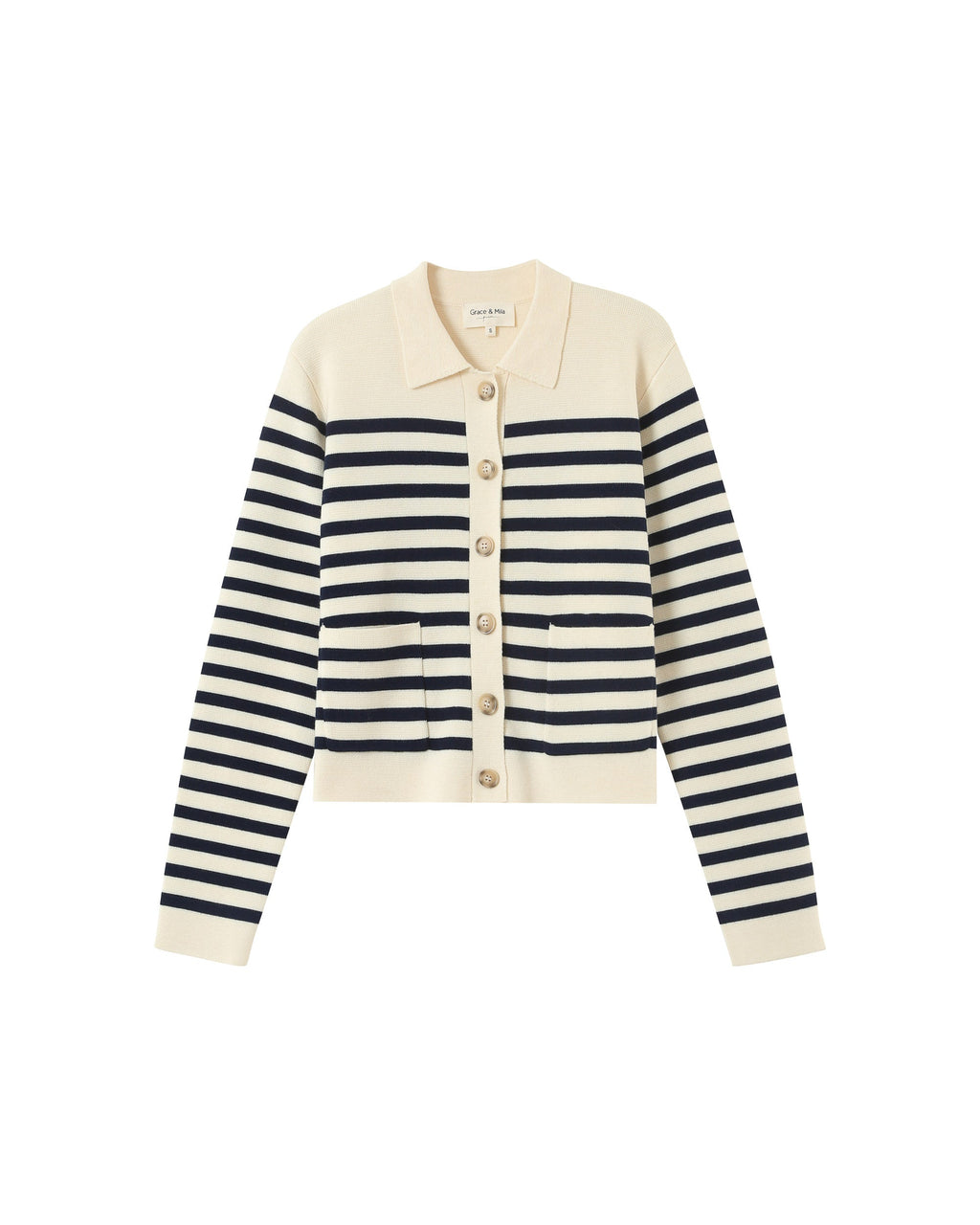 Cardigan Pam - Rayures Ecru
