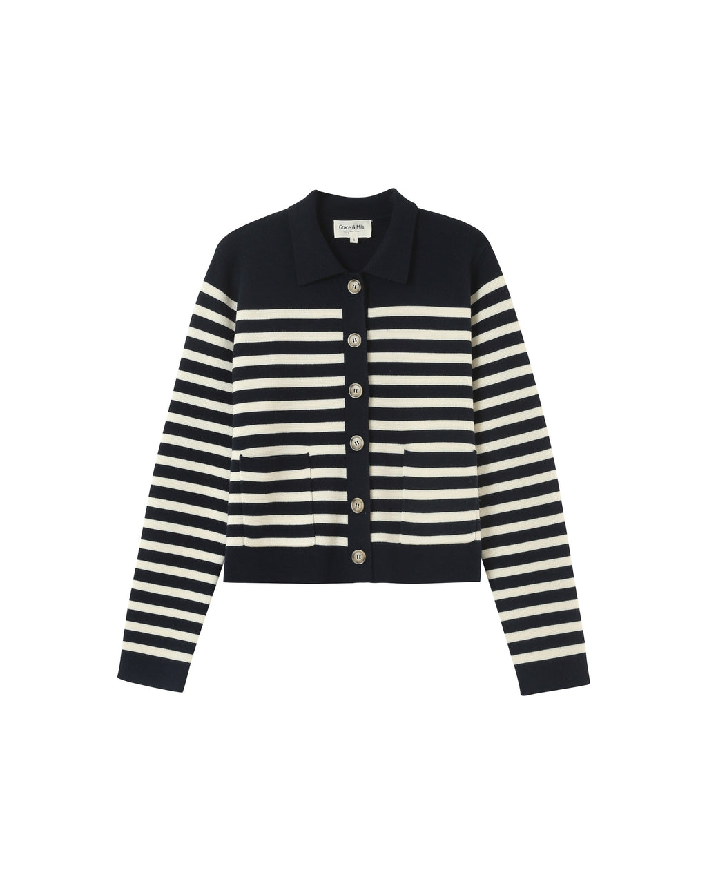 Cardigan Pam - Rayures Marine