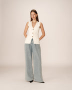 Gilet Panama - Ecru