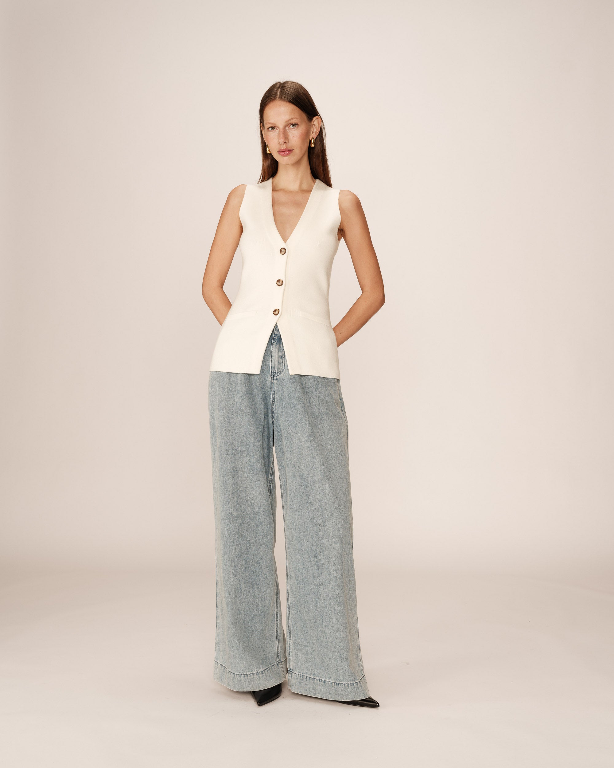 Gilet Panama - Ecru