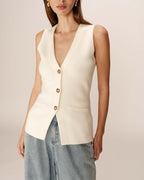 Gilet Panama - Ecru