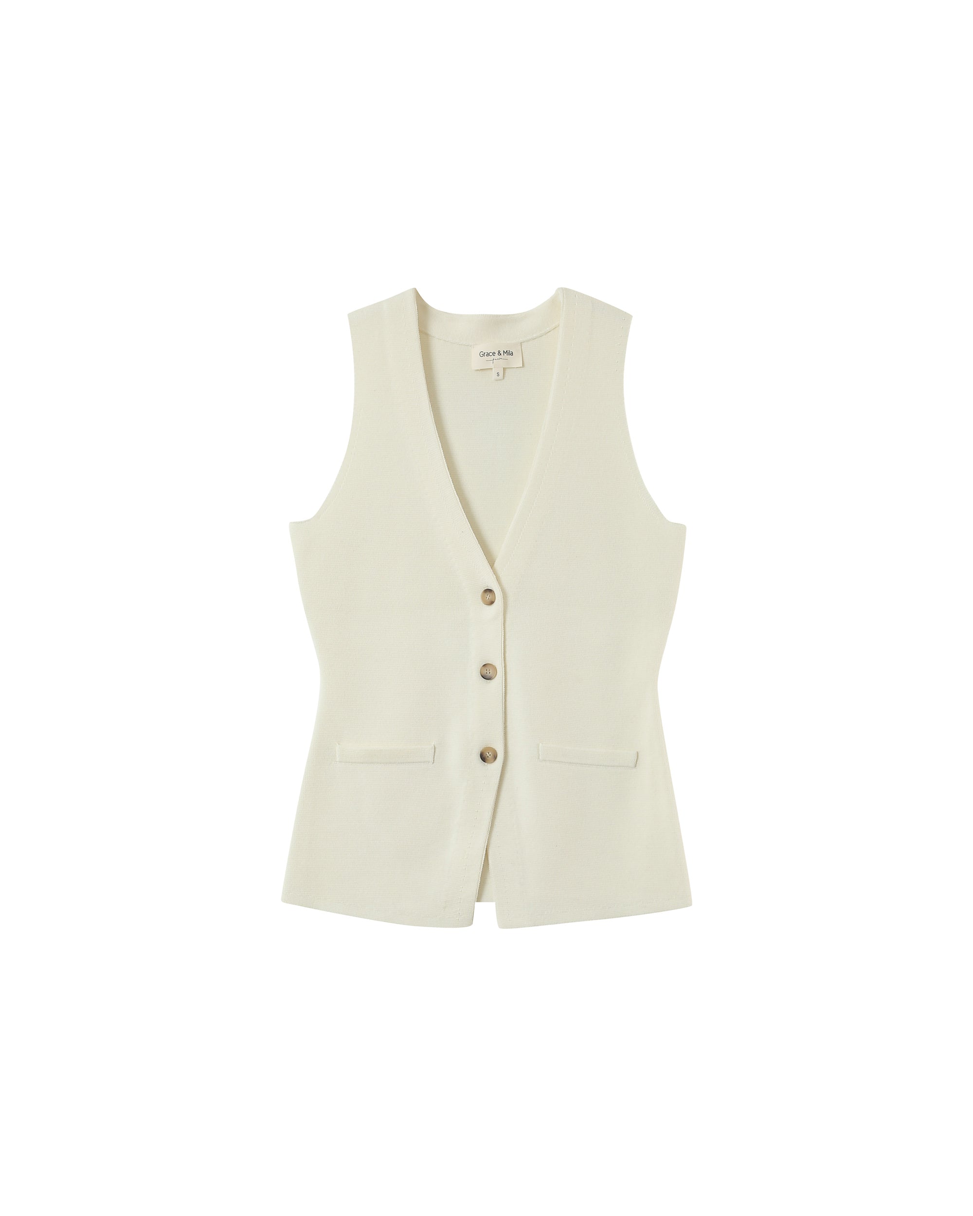 Gilet Panama - Ecru