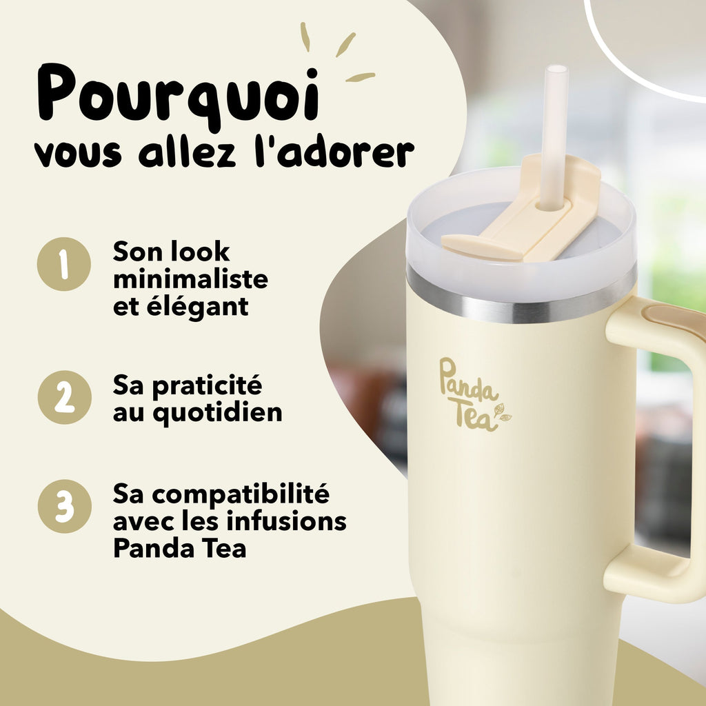 Mug Xxl Avec Paille - 900 Ml