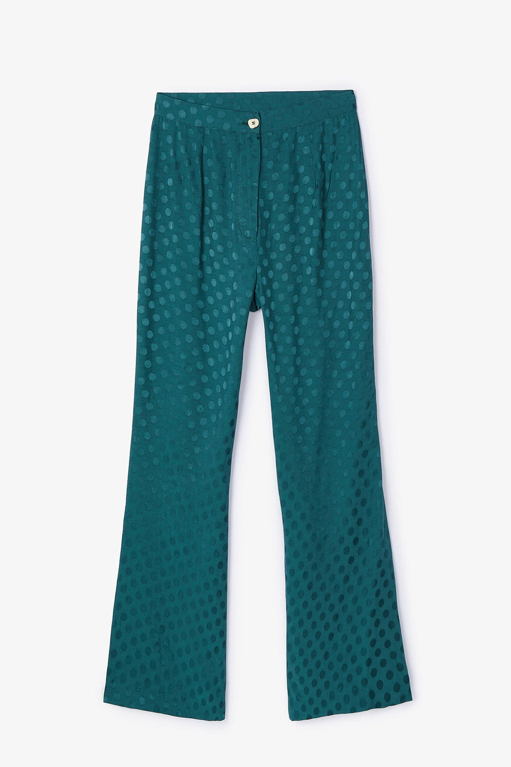 Pantalon Sixties Crop Jacquard Pois Canard