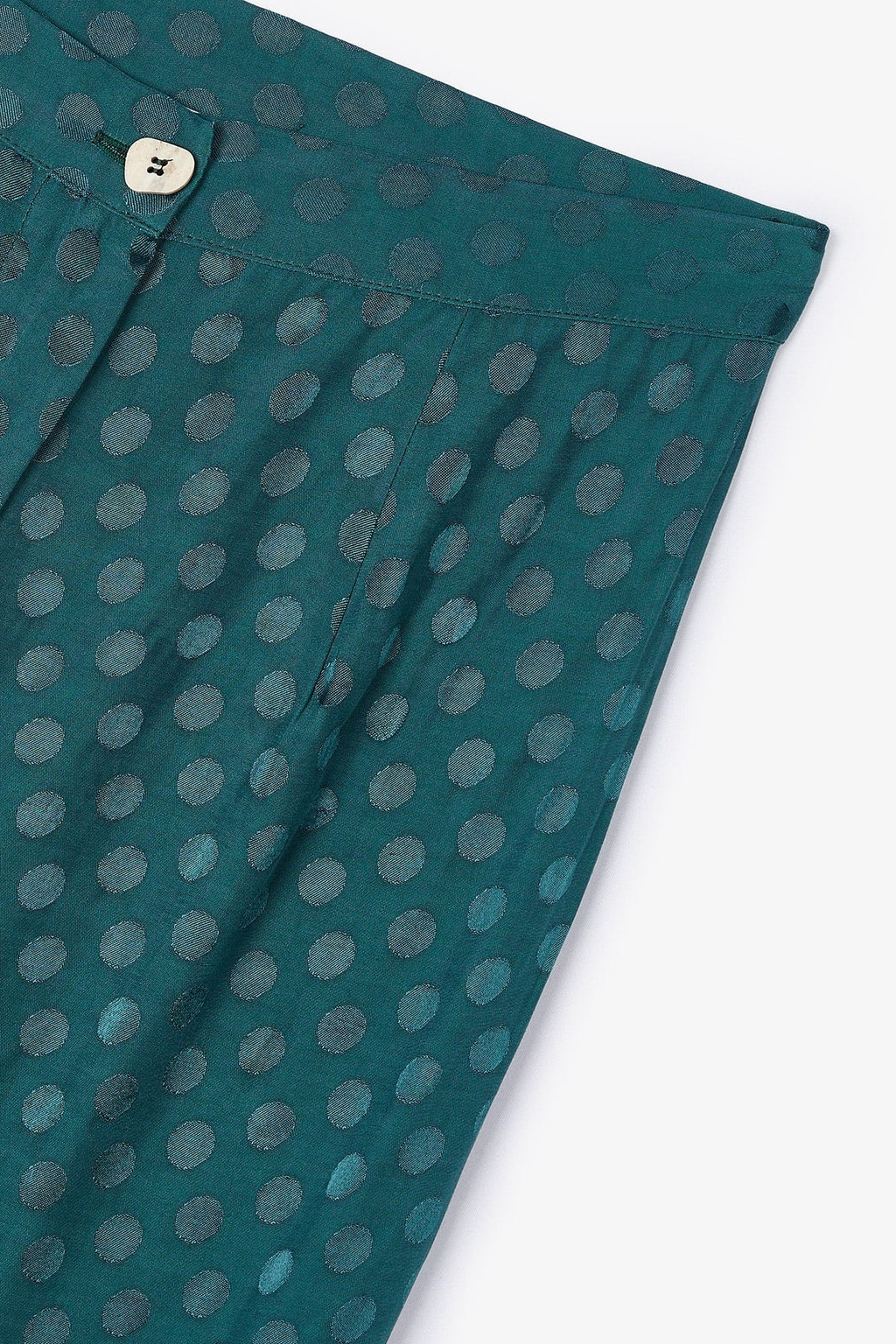 Pantalon Sixties Crop Jacquard Pois Canard