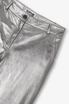 Pantalon Pete Cuir Argenté
