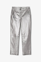 Pantalon Pete Cuir Argenté