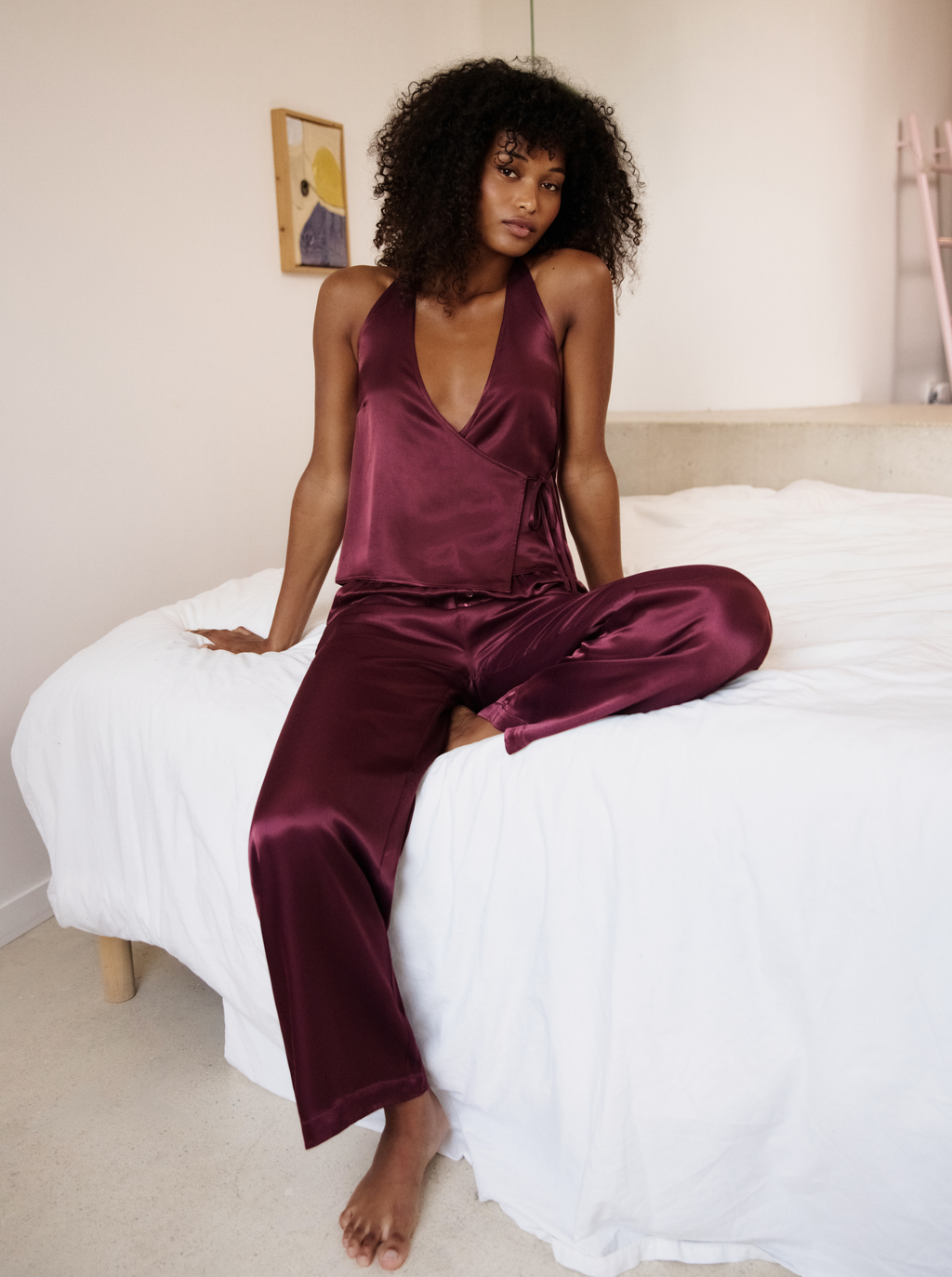 Pantalon Silky Wine