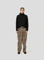 Pantalon Sakis À Imprimé Léopard Soyeux
