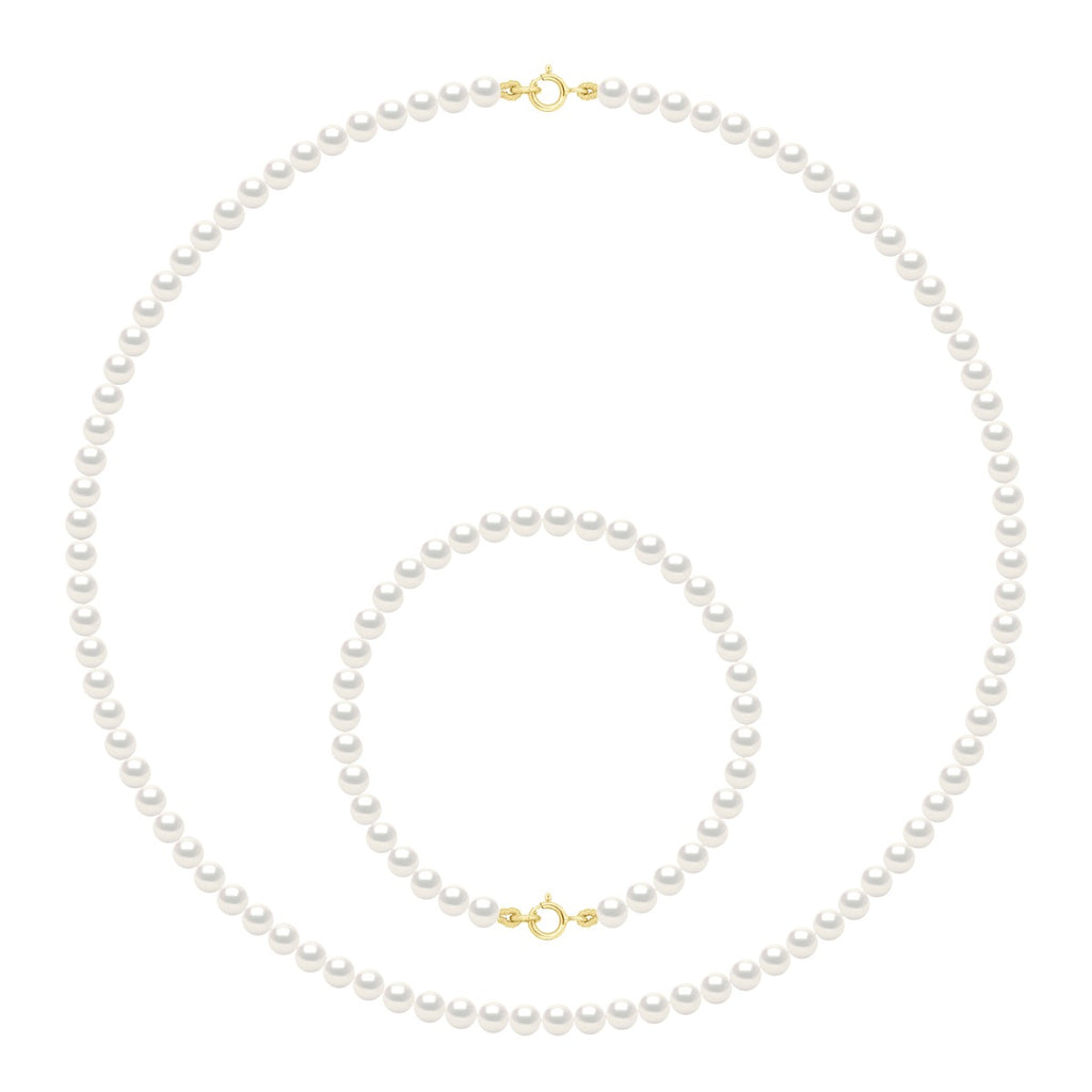Parure Colliers Et Bracelets - Tailles De 4 À 6 Mm - Anneau Ressort - Or 750 - Vincennes