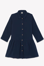 Robe - Rafia Bleue En Double