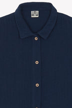 Robe - Rafia Bleue En Double