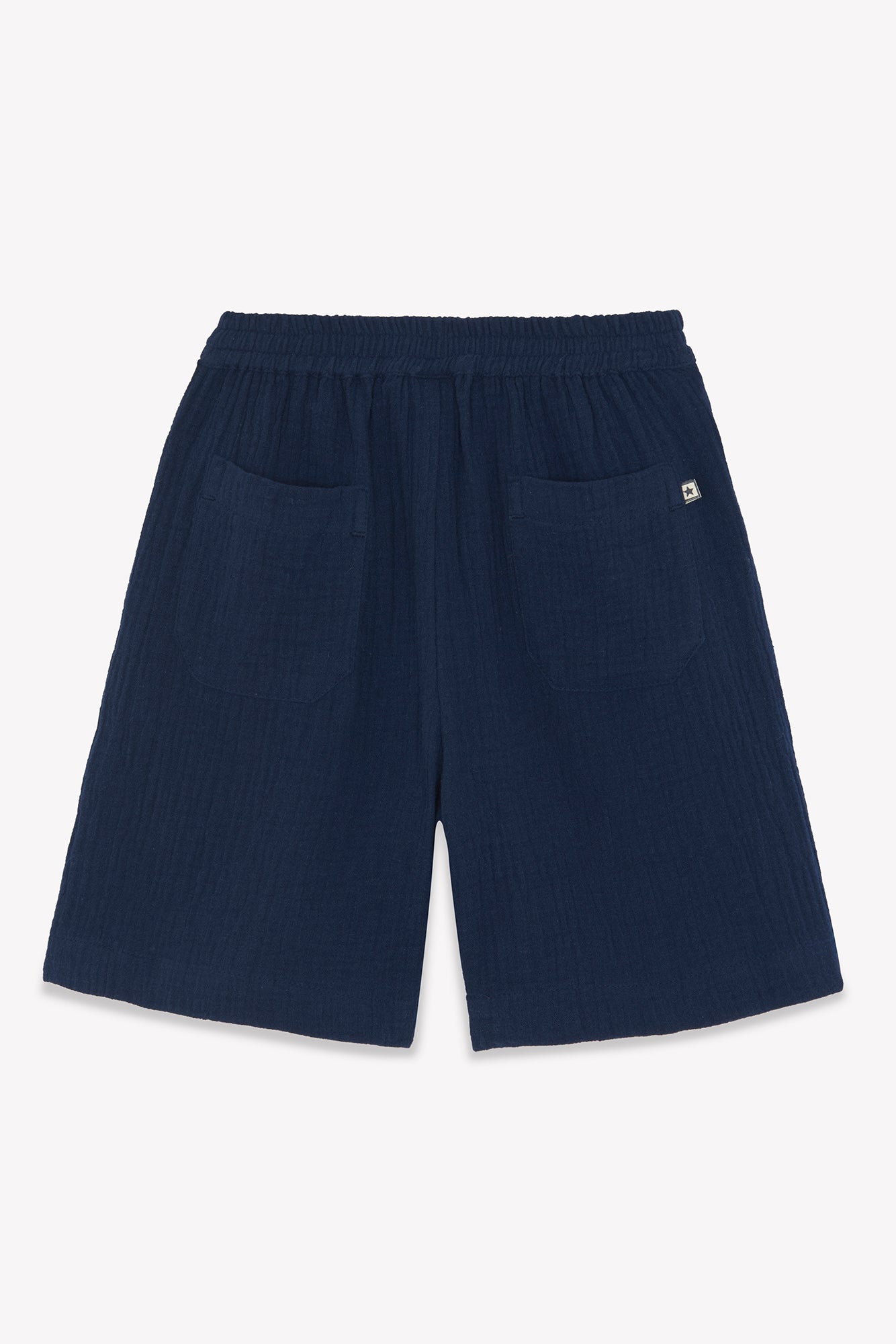 Short - Rambo Bleu En Double Bio Certifié Gots