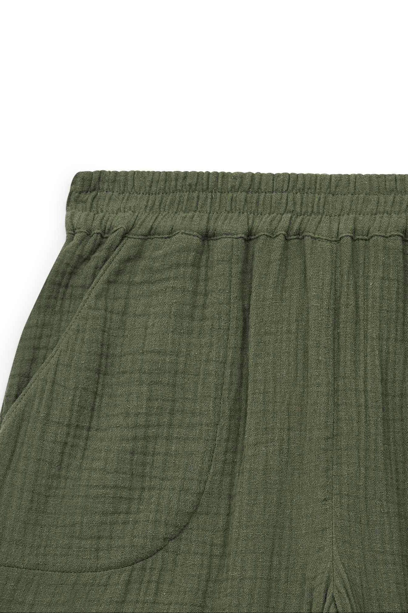 Short - Rambo Vert En Double Bio Certifié Gots