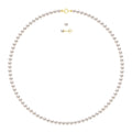 Parure Collier Et Boucles D'Oreilles Akoya 4-5 Mm - Or 750 - Yokohama
