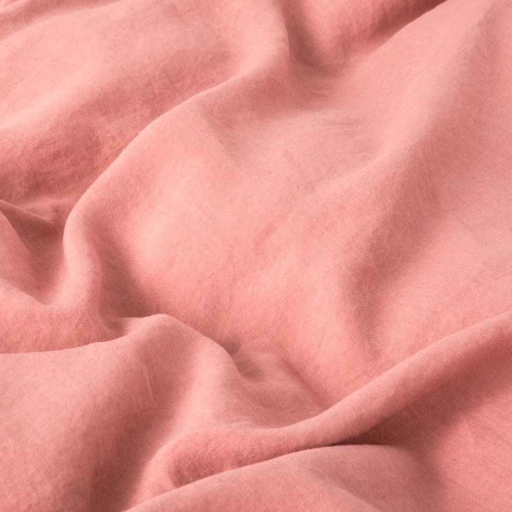 Housse De Couette En Lin Lavé 190G/M² - Vieux Rose
