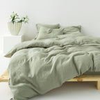 2 Taies D'Oreiller En Lin Lavé 190G/M² - Vert Sauge