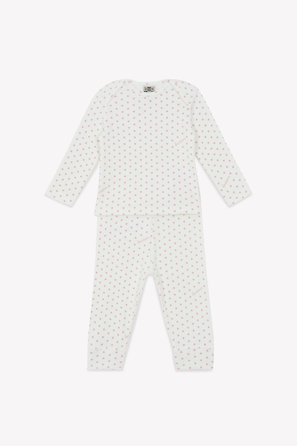 Ensemble - Pyjama 2 Pièces Rose Bébé Imprimé Étoiles