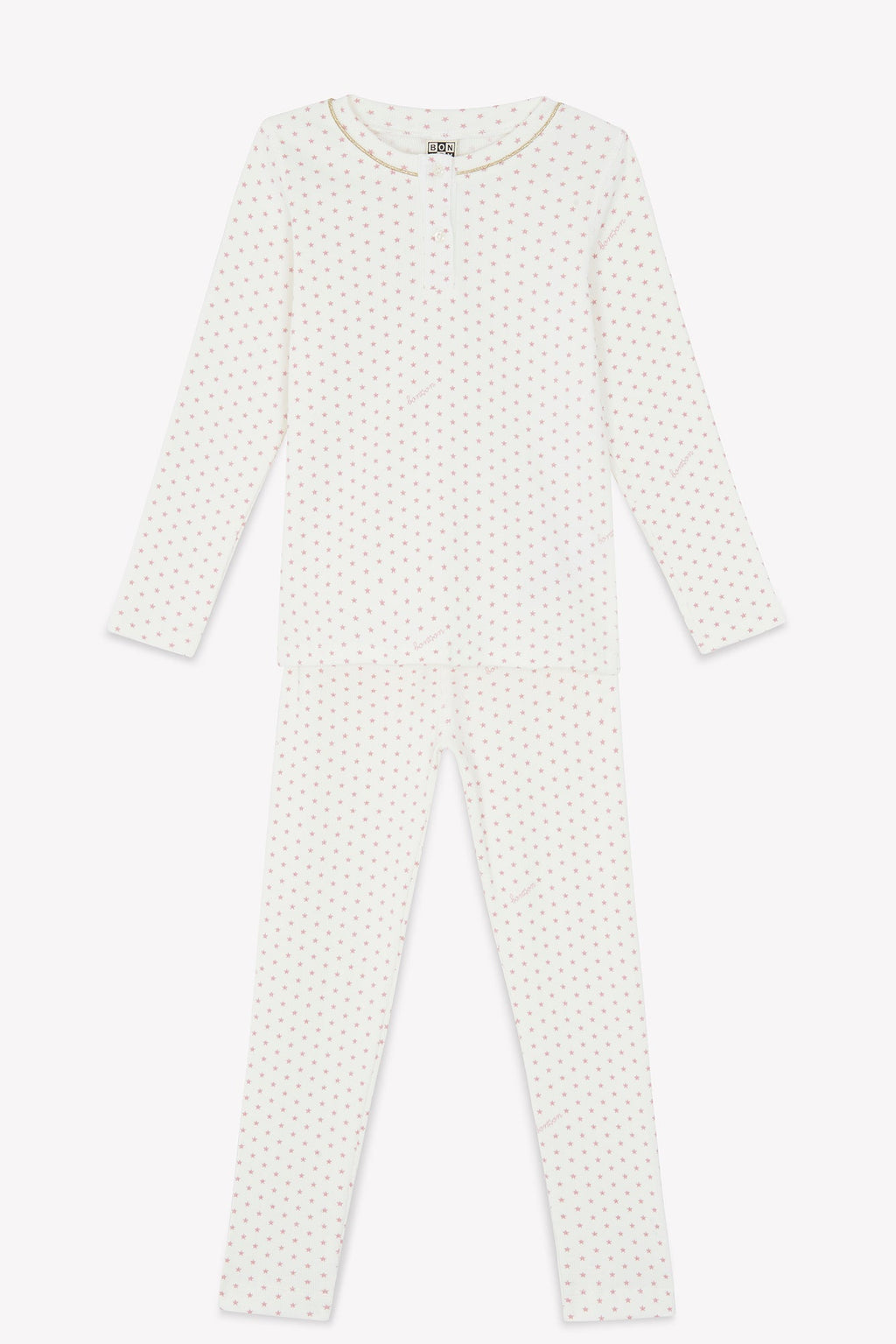 Ensemble - Pyjama Rose Imprimé Étoiles
