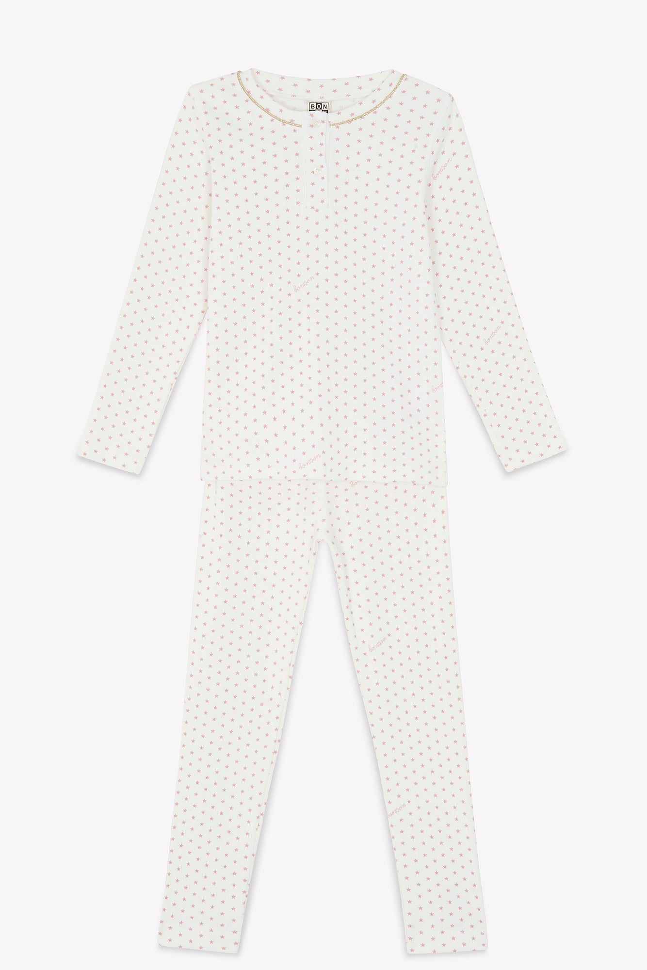 Ensemble - Pyjama Rose Imprimé Étoiles