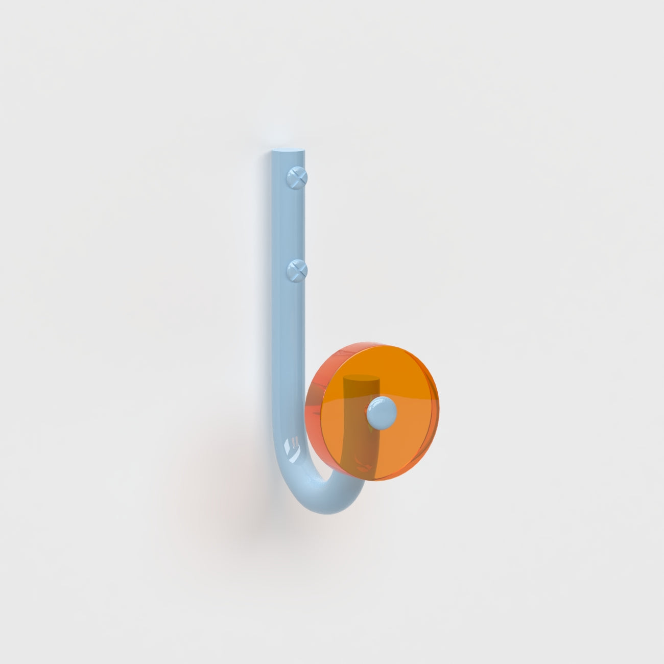 Patère Bleu Ciel - Orange